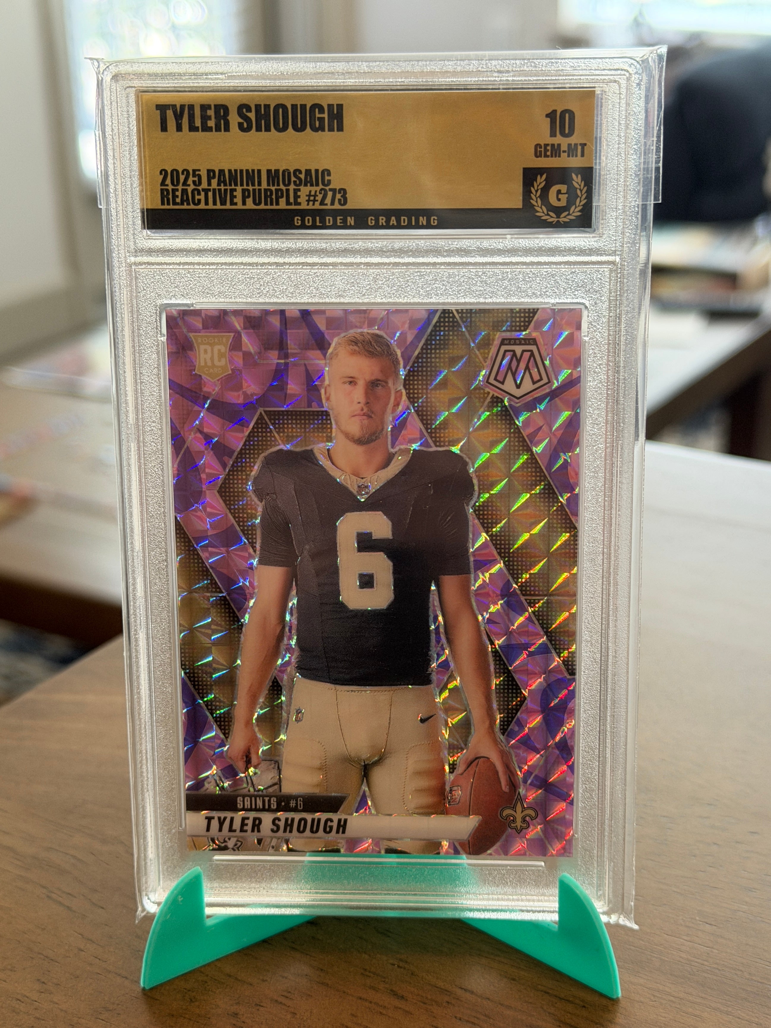 2025 Panini Mosaic - Tyler Shough (RC) Reactive Purple GEM MINT 10
