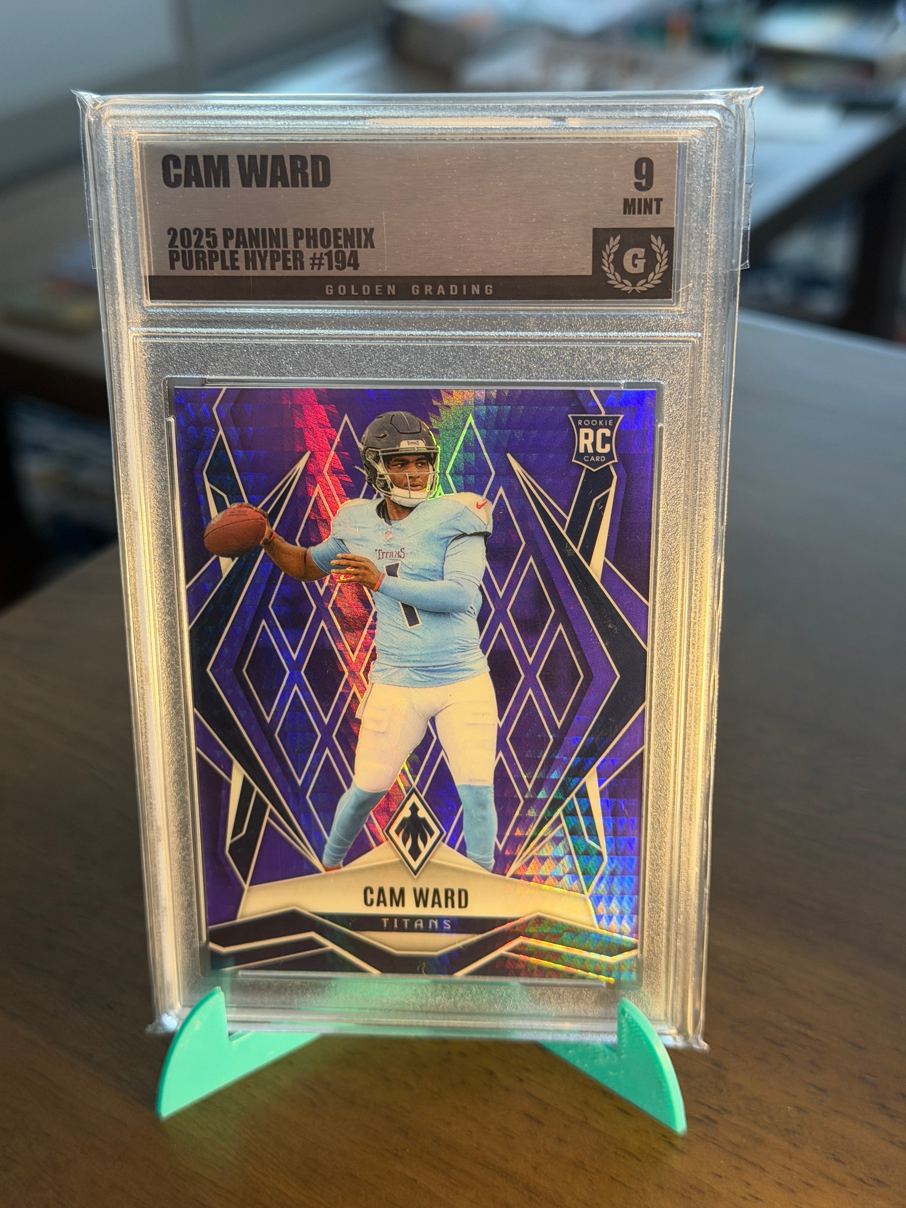 2025 Panini Phoenix - CAM WARD (RC) Purple Hyper #194 GEM MINT 9