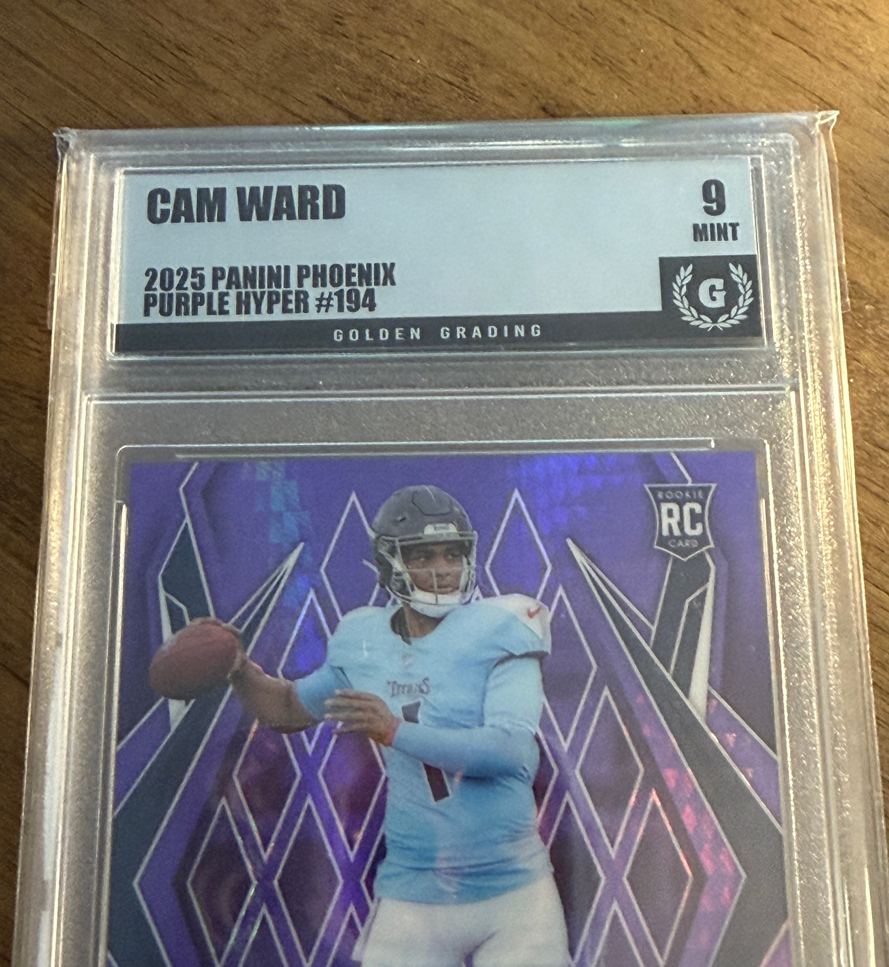 2025 Panini Phoenix - CAM WARD (RC) Purple Hyper #194 GEM MINT 9