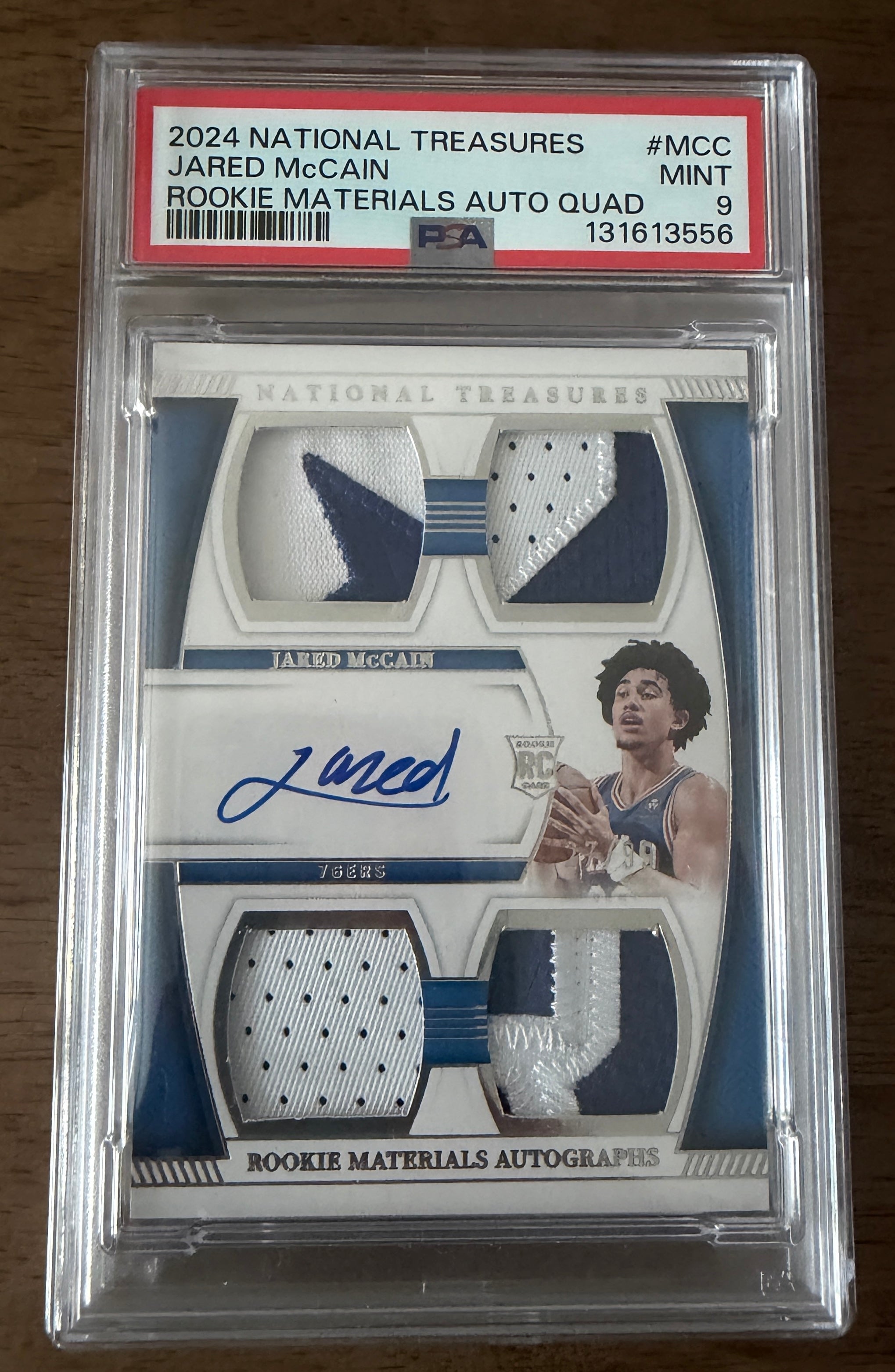2024 National Treasures - Jared McCain - Rookie materials Auto Quad