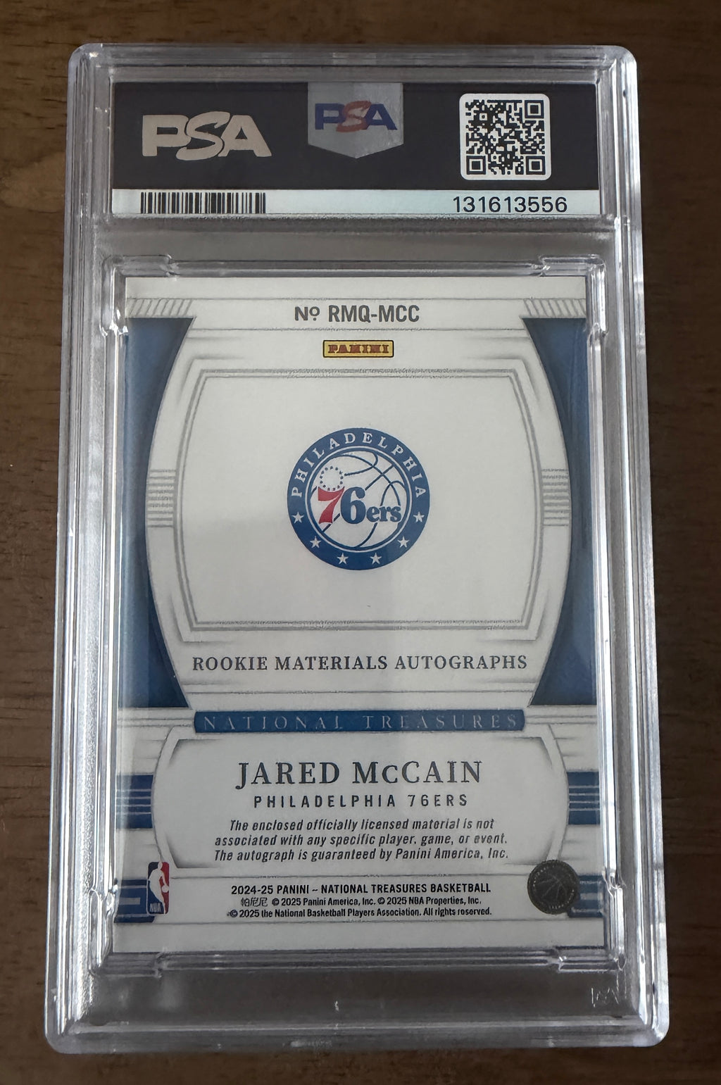 2024 National Treasures - Jared McCain - Rookie materials Auto Quad